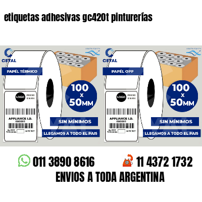 etiquetas adhesivas gc420t pinturerías