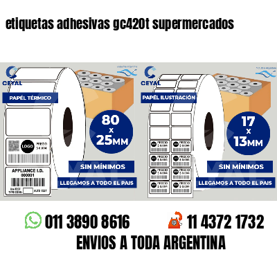 etiquetas adhesivas gc420t supermercados