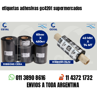 etiquetas adhesivas gc420t supermercados