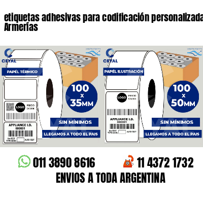 etiquetas adhesivas para codificación personalizada Armerías