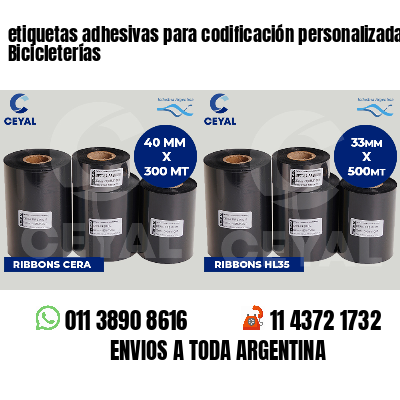 etiquetas adhesivas para codificación personalizada Bicicleterías