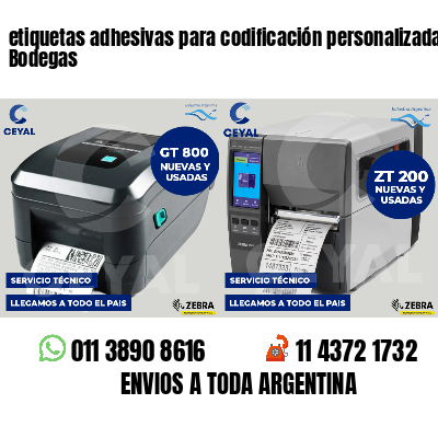 etiquetas adhesivas para codificación personalizada Bodegas