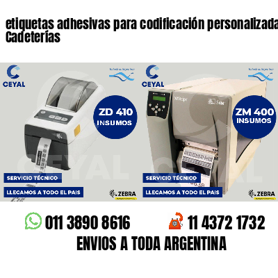 etiquetas adhesivas para codificación personalizada Cadeterías