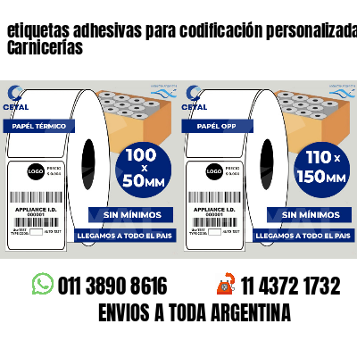 etiquetas adhesivas para codificación personalizada Carnicerías