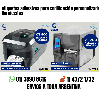 etiquetas adhesivas para codificación personalizada Carnicerías