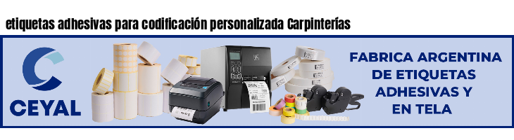 etiquetas adhesivas para codificación personalizada Carpinterías