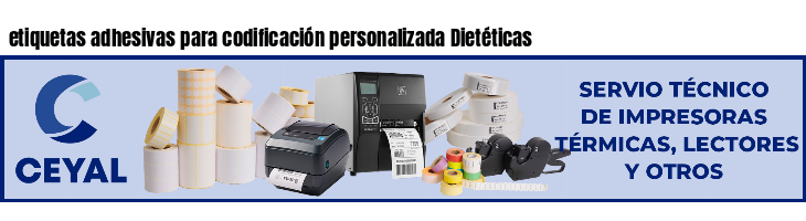 etiquetas adhesivas para codificación personalizada Dietéticas