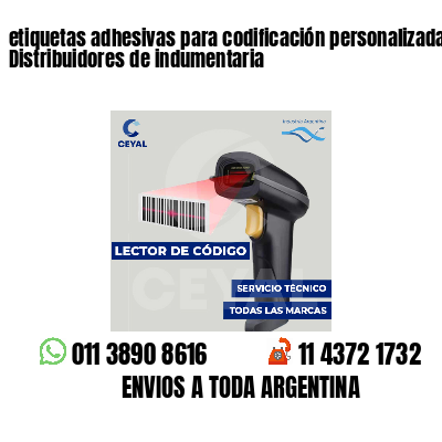 etiquetas adhesivas para codificación personalizada Distribuidores de indumentaria