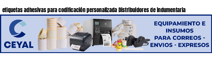 etiquetas adhesivas para codificación personalizada Distribuidores de indumentaria