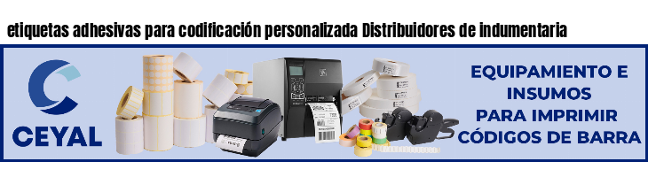 etiquetas adhesivas para codificación personalizada Distribuidores de indumentaria