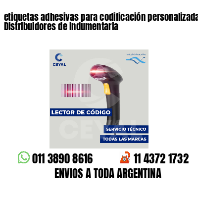 etiquetas adhesivas para codificación personalizada Distribuidores de indumentaria