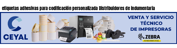etiquetas adhesivas para codificación personalizada Distribuidores de indumentaria