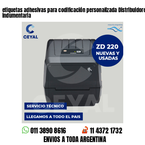 etiquetas adhesivas para codificación personalizada Distribuidores de indumentaria