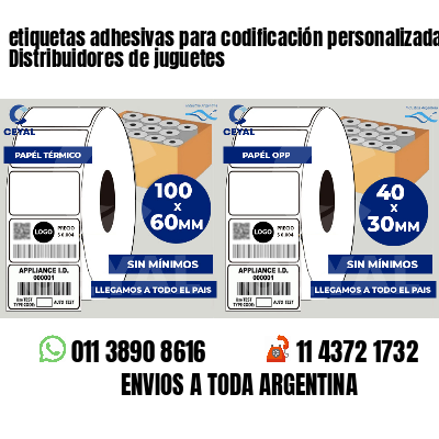 etiquetas adhesivas para codificación personalizada Distribuidores de juguetes