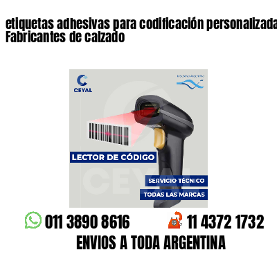 etiquetas adhesivas para codificación personalizada Fabricantes de calzado