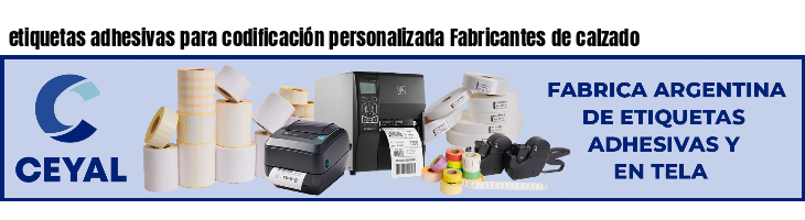 etiquetas adhesivas para codificación personalizada Fabricantes de calzado