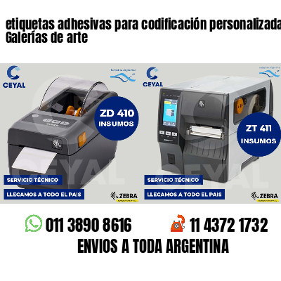 etiquetas adhesivas para codificación personalizada Galerías de arte