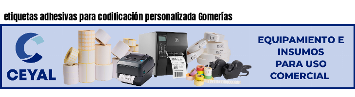 etiquetas adhesivas para codificación personalizada Gomerías