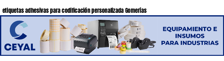 etiquetas adhesivas para codificación personalizada Gomerías