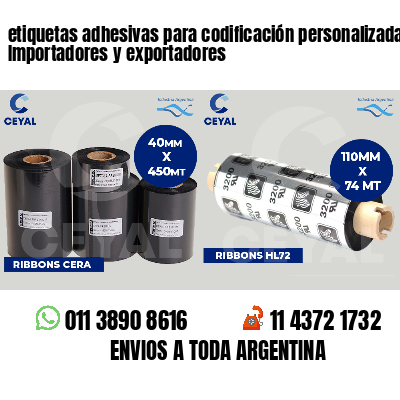 etiquetas adhesivas para codificación personalizada Importadores y exportadores