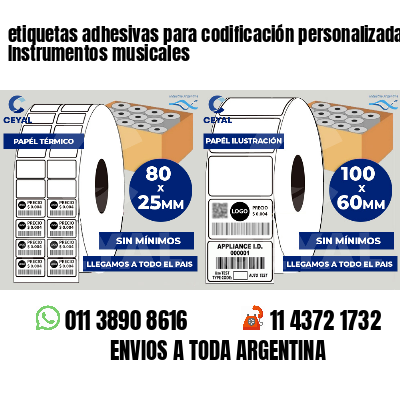 etiquetas adhesivas para codificación personalizada Instrumentos musicales