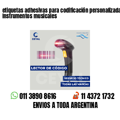 etiquetas adhesivas para codificación personalizada Instrumentos musicales