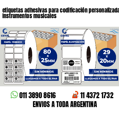 etiquetas adhesivas para codificación personalizada Instrumentos musicales