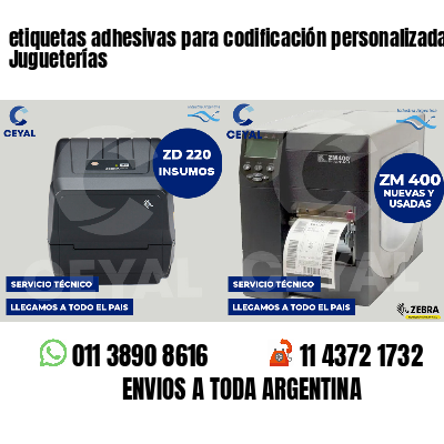 etiquetas adhesivas para codificación personalizada Jugueterías