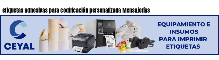 etiquetas adhesivas para codificación personalizada Mensajerías