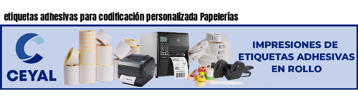 etiquetas adhesivas para codificación personalizada Papelerías
