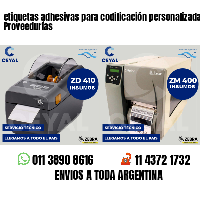 etiquetas adhesivas para codificación personalizada Proveedurías