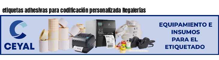 etiquetas adhesivas para codificación personalizada Regalerías