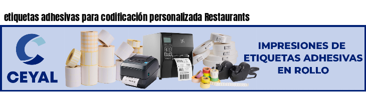 etiquetas adhesivas para codificación personalizada Restaurants
