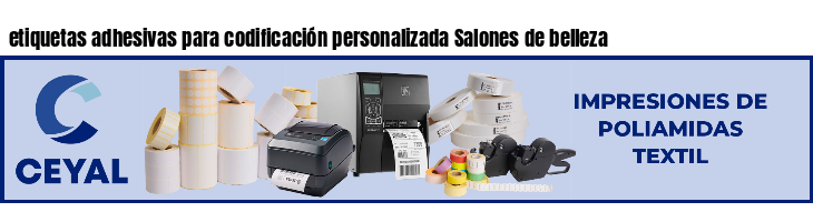 etiquetas adhesivas para codificación personalizada Salones de belleza