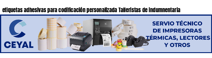 etiquetas adhesivas para codificación personalizada Talleristas de indumnentaria