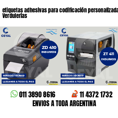 etiquetas adhesivas para codificación personalizada Verdulerías
