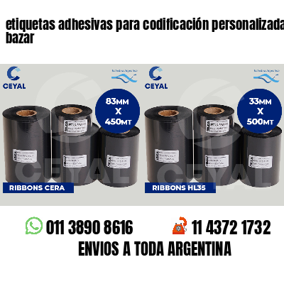 etiquetas adhesivas para codificación personalizada bazar