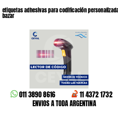 etiquetas adhesivas para codificación personalizada bazar