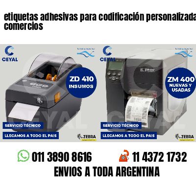 etiquetas adhesivas para codificación personalizada comercios