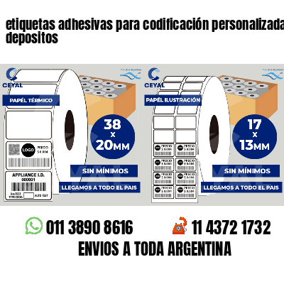 etiquetas adhesivas para codificación personalizada depositos
