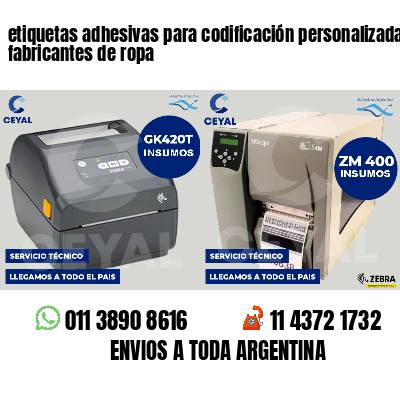 etiquetas adhesivas para codificación personalizada fabricantes de ropa