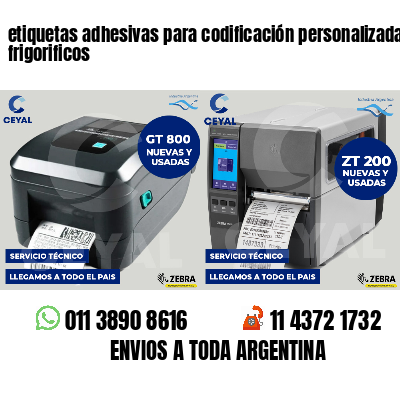 etiquetas adhesivas para codificación personalizada frigorificos