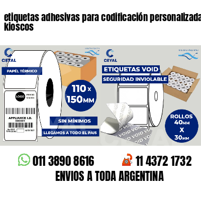 etiquetas adhesivas para codificación personalizada kioscos