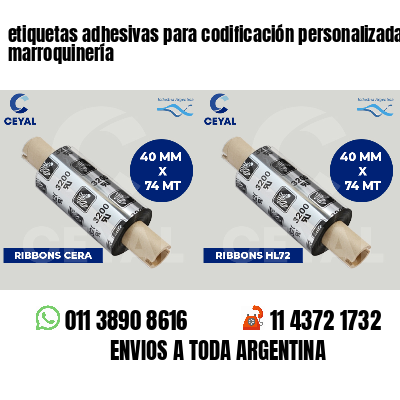 etiquetas adhesivas para codificación personalizada marroquinería
