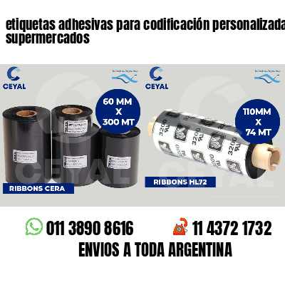 etiquetas adhesivas para codificación personalizada supermercados