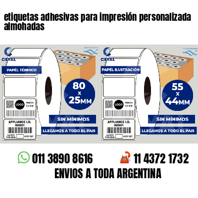 etiquetas adhesivas para impresión personalizada almohadas