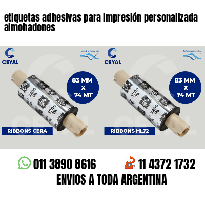 etiquetas adhesivas para impresión personalizada almohadones