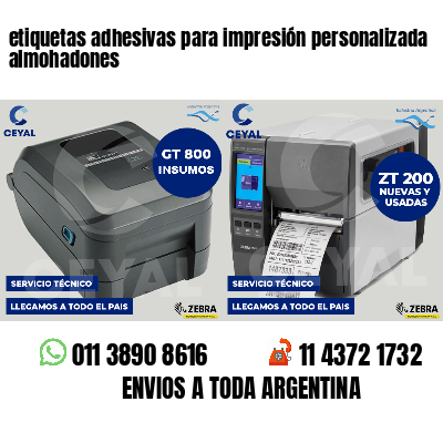 etiquetas adhesivas para impresión personalizada almohadones