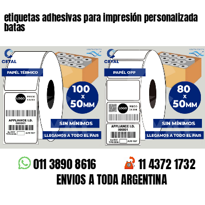 etiquetas adhesivas para impresión personalizada batas