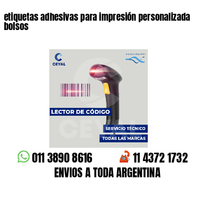 etiquetas adhesivas para impresión personalizada bolsos
